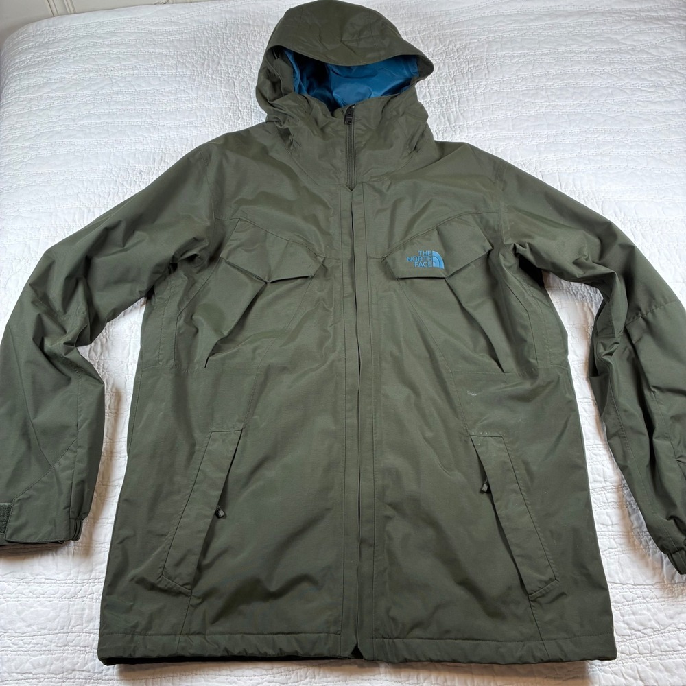 The North Face Jacket Mens Large Green Ski Snowboard Hooded Winter Parka Coat